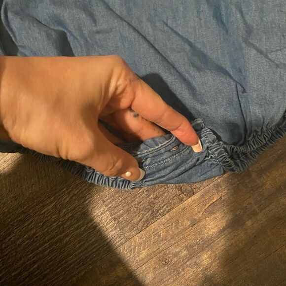 [old navy] chambray onesie BNWOT #10 - Picture 2 of 7
